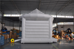 Ready to ship commercial white inflatable bounce house bouncy castle for wedding
