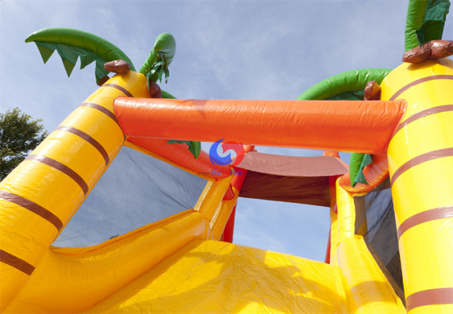 17m large Beach Tropical inflatable obstacle course