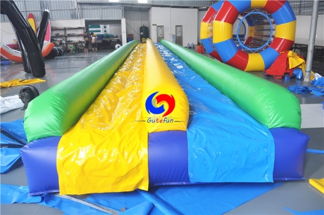 commercial double lane giants inflatable water slide, dual lane water slip and slide for adult kids