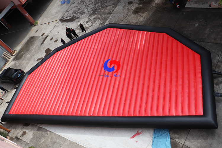 custom red barn huge PVC Inflatable cushion soft air inflatable mattress, safety bounce pad for kids adults