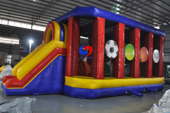 large outdoor sports red baller wipe out inflatable wipeout obstacle big balls for sale