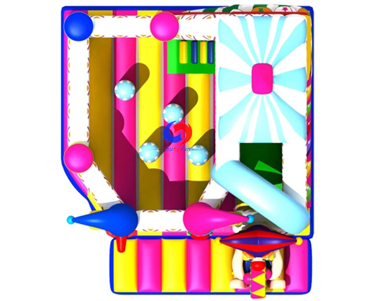 GUTEFUN top sale cheap commercial clown inflatable bouncy castle for kids