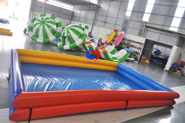 8m L* 6m W*0.55m Double layer rectangular PVC large inflatable swimming pool