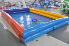 8m L* 6m W*0.55m Double layer rectangular PVC large inflatable swimming pool