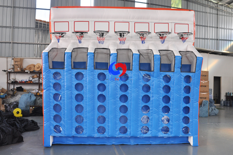 2 player basketball shooting inflatable game Shoot 4 basketball , connect 4-in-a-row basketball inflatable for sale