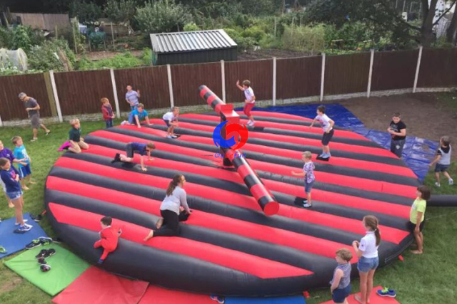 high-quality PVC large inflatable safety crash Sweeper mat mechanical Meltdown Multiplayer Interactive Game