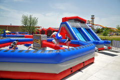 Customized commercial amusement park mechanical ride games 8 man wipeout/meltdown/sweeper for sale