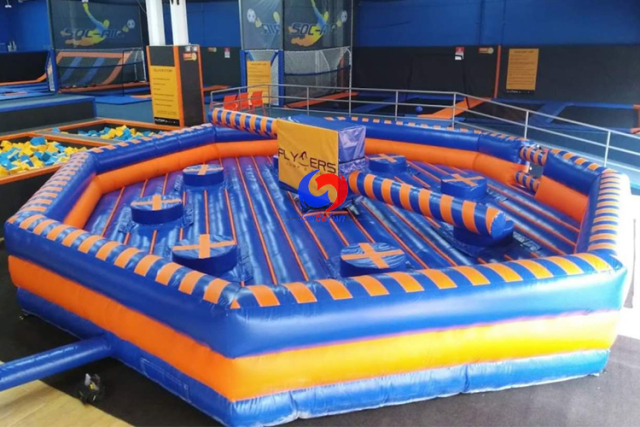 Customized commercial amusement park mechanical ride games 8 man wipeout/meltdown/sweeper for sale