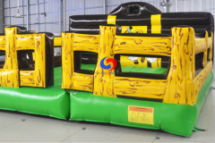 attention-grabbing western corral themed inflatable cushion mechanical rodeo bull riding simulator machine for sale