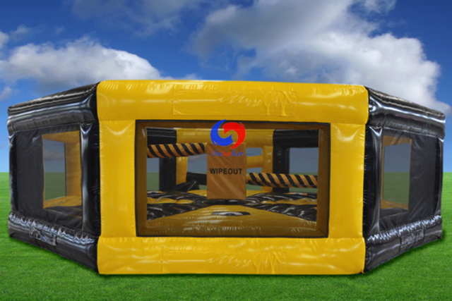 CE Top sale last man standing mechanical meltdown wipeout inflatable sweeper game for sale