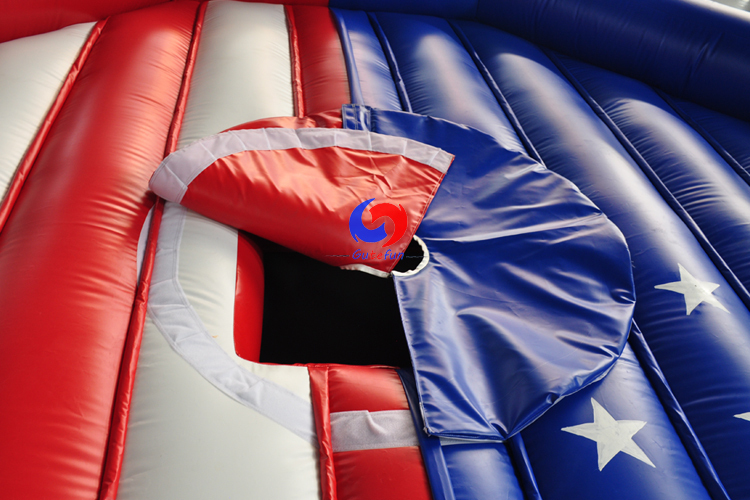 custom octagon american flag inflatable mechanical bull mattress, inflatable mat for rodeo mechanical bull