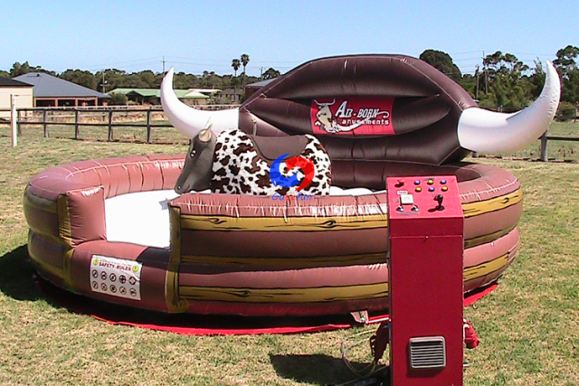 two players PK bucking bull ride twin mechanical bull with one mechanical bull controls for sale
