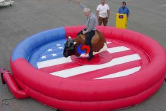 American flag theme mechanical rodeo bull ride,custom inflatable bull riding machine for sale