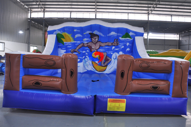 surfing-themed mechanical rodeo riding surf surfboard, Surf Simulator Ride with inflatable crash mat