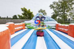 cool winter-themed mechanical rodeo riding snowboard for sale, snowboard Simulator Ride with inflatable crash mat