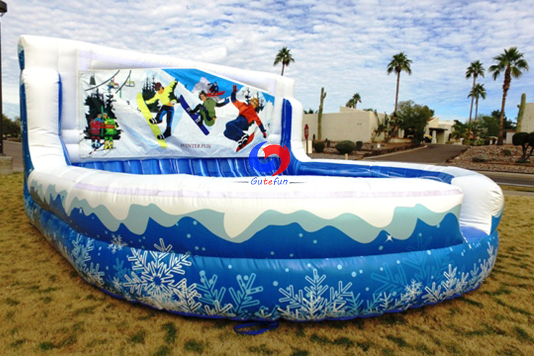cool winter fun sport mechanical rodeo snowboard Simulator Ride with inflatable crash mat for sale
