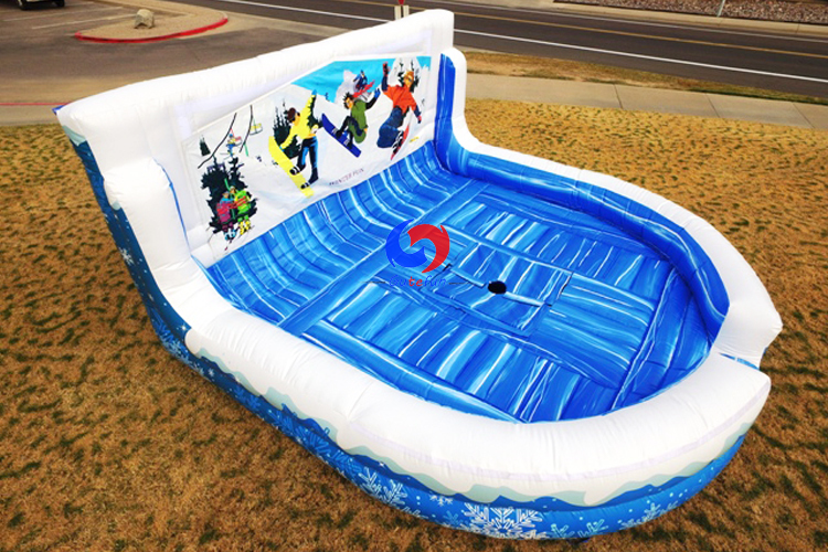 cool winter fun sport mechanical rodeo snowboard Simulator Ride with inflatable crash mat for sale
