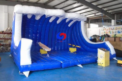 big inflatable wave 2 players double surfboard simulator games, twin surfboard ride machine for sale