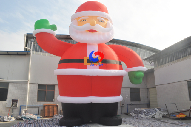 Custom american western Merry Christmas festival decoration 20ft 30ft 10m huge inflatable santa claus for sale