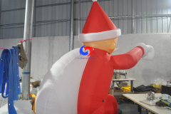 3m 10ft climbing inflatable santa claus with bag