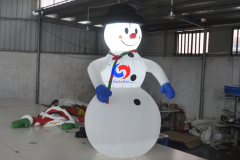 Winter 2.5m LED Christmas inflatable snowman, Christmas themed attractions snowman inflatables