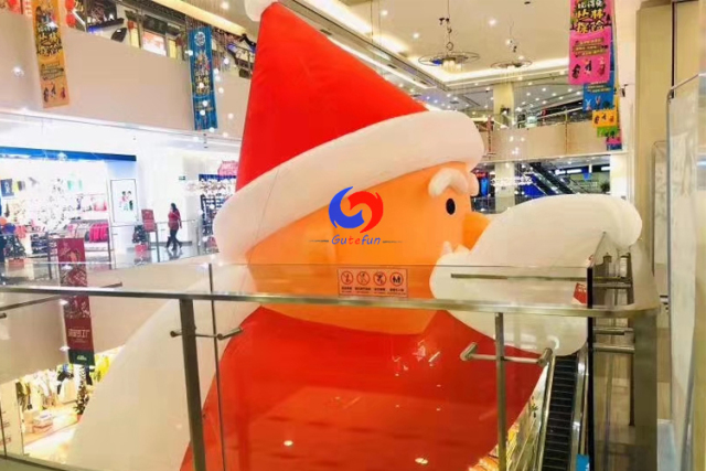 3m 10ft climbing inflatable santa claus with bag