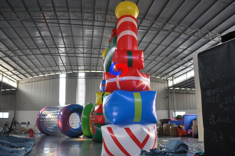 outdoor giant christmas tree gift inflatable entrance arch for decoration