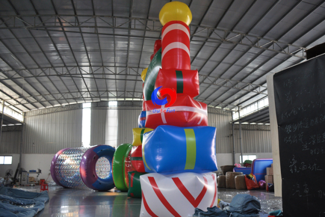 outdoor giant christmas tree gift inflatable entrance arch for decoration