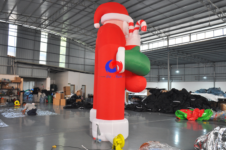 outdoor christmas inflatable santa claus entrance arch, decorative christmas arches