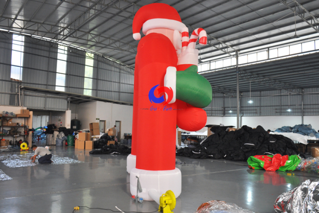 outdoor christmas inflatable santa claus entrance arch, decorative christmas arches