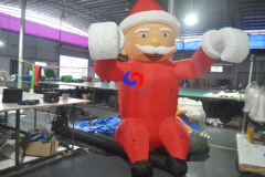 3m 10ft climbing inflatable santa claus with bag