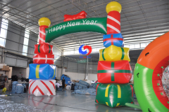 outdoor giant christmas tree gift inflatable entrance arch for decoration