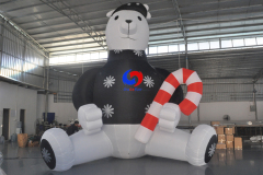 20ft 6m large Christmas promotion inflatable polar bear snow bear for sale