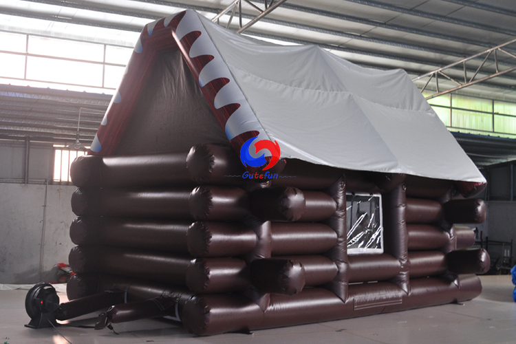 winter-themed beautiful inflatable apres ski hut,christmas wood hut
