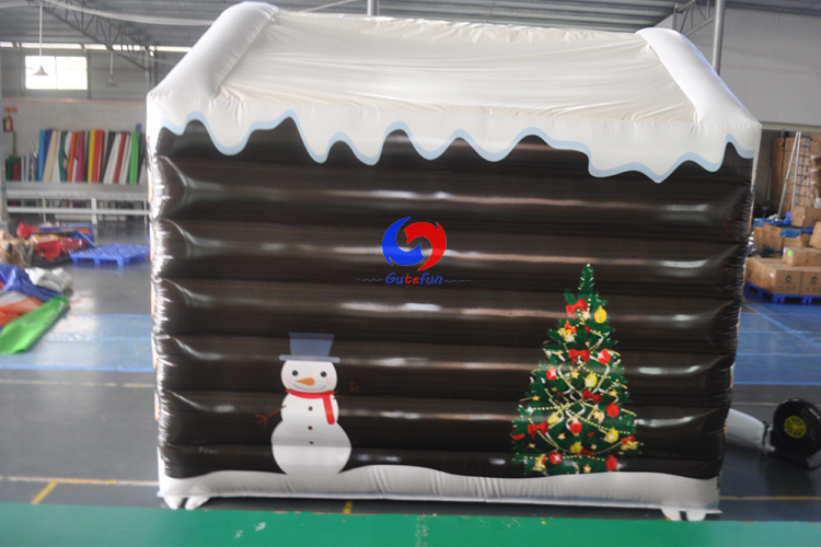 fantastic Santa's Inflatable Grotto, large inflatable Santa Claus house tent for Christmas events
