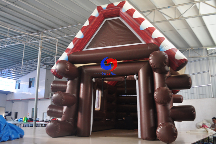 winter-themed beautiful inflatable apres ski hut,christmas wood hut