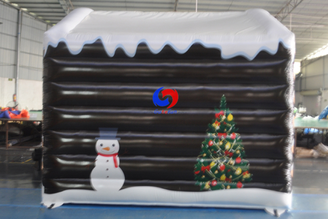fantastic Santa's Inflatable Grotto, large inflatable Santa Claus house tent for Christmas events