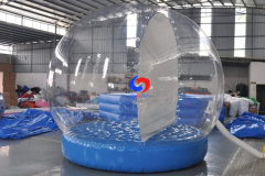 2022 unique xmas 8ft 10ft large christmas inflatable white bubble snow globes sale