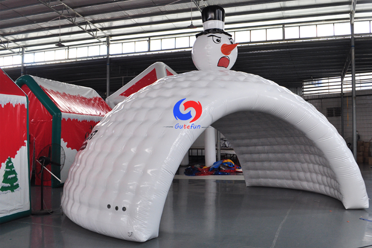 snowman outdoor winter party 20ft 6m Dia.white AIRTIGHT inflatable air dome tent for sale