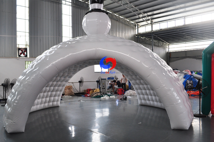 snowman outdoor winter party 20ft 6m Dia.white AIRTIGHT inflatable air dome tent for sale