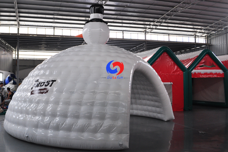 snowman outdoor winter party 20ft 6m Dia.white AIRTIGHT inflatable air dome tent for sale