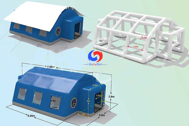 Large Outdoor Medical Rescue Inflatable Sanitary Tent,Inflatable Epidemic Prevention Hospital
