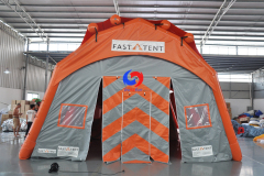 Outdoor fast set  waterproof TWO rooms disaster relief emergency thickened warm house inflatable tent