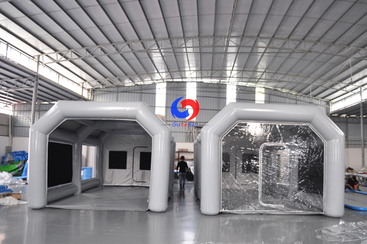 Outdoor Mobile car paint inflates workstation Portable moving inflatable spray booth for sale
