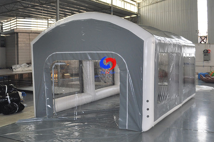 outdoor hail protection mobile folding inflatable car garage tent, black inflatable car cover for hail resistant