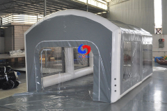 outdoor hail protection mobile folding inflatable car garage tent, black inflatable car cover for hail resistant
