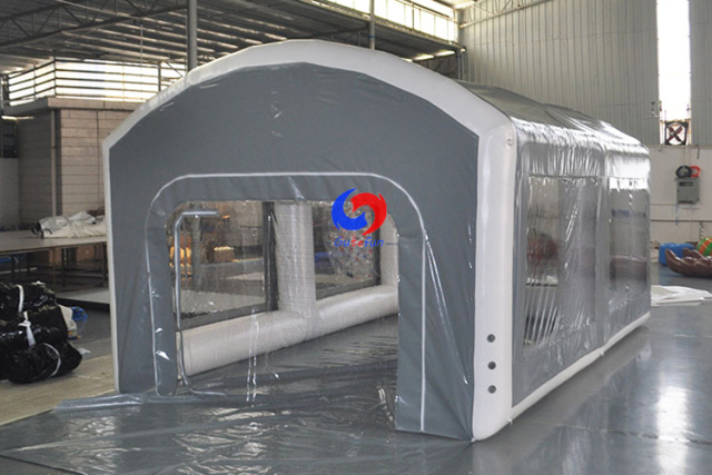 outdoor hail protection mobile folding inflatable car garage tent, black inflatable car cover for hail resistant