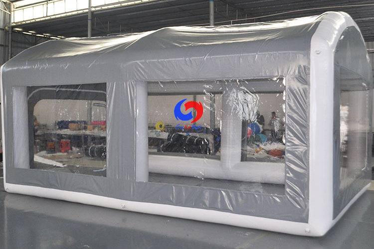outdoor hail protection mobile folding inflatable car garage tent, black inflatable car cover for hail resistant