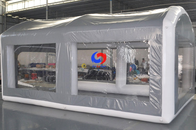 outdoor hail protection mobile folding inflatable car garage tent, black inflatable car cover for hail resistant