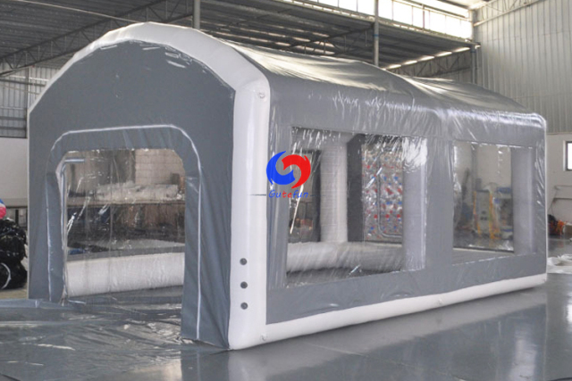 outdoor hail protection mobile folding inflatable car garage tent, black inflatable car cover for hail resistant